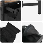 Market - Spalare si intretinere rufe - Uscatoare de rufe si accesorii - Cos de rufe 3 compartimente cu rafturi stejar fumuriu - Infinity.ro