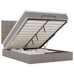 Casa si Gradina - Mobilier - Paturi si accesorii - Paturi - Cadru de pat otoman cu saltea Taupe 140x190cm Material - Infinity.ro