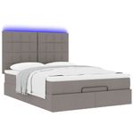 Casa si Gradina - Mobilier - Paturi si accesorii - Paturi - Cadru de pat otoman cu saltea Taupe 140x190cm Material - Infinity.ro