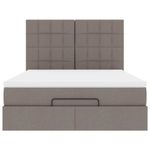 Casa si Gradina - Mobilier - Paturi si accesorii - Paturi - Cadru de pat otoman cu saltea Taupe 140x190cm Material - Infinity.ro
