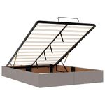 Casa si Gradina - Mobilier - Paturi si accesorii - Paturi - Cadru de pat otoman cu saltea Taupe 140x190cm Material - Infinity.ro