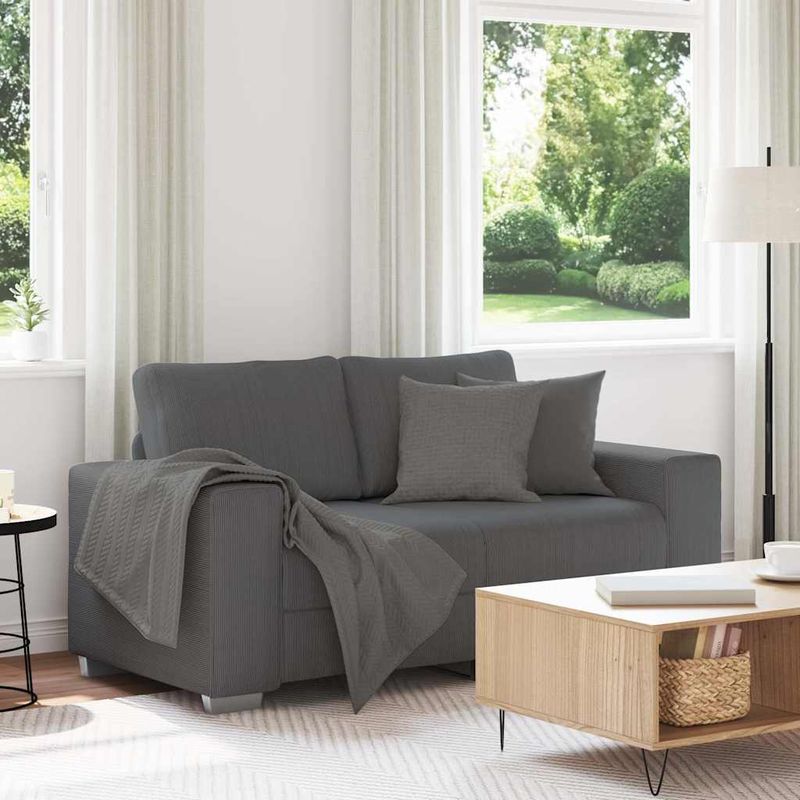 Casa si Gradina - Mobilier - Canapele si coltare - Canapele - Canapea lovesea gri inchis 120 cm tesatura velur - Infinity.ro
