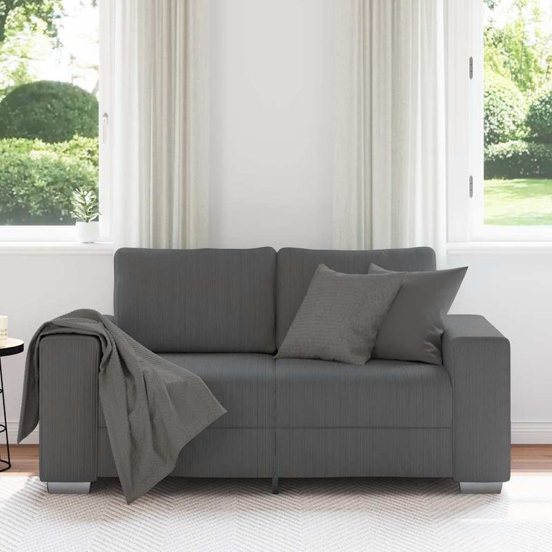 Casa si Gradina - Mobilier - Canapele si coltare - Canapele - Canapea lovesea gri inchis 120 cm tesatura velur - Infinity.ro