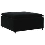 Casa si Gradina - Mobilier - Canapele si coltare - Canapele - Canapea modulara cu taburet si perne, catifea, negru - Infinity.ro