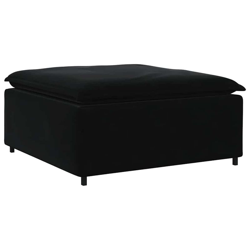 Casa si Gradina - Mobilier - Canapele si coltare - Canapele - Canapea modulara cu taburet si perne, catifea, negru - Infinity.ro