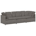 Casa si Gradina - Mobilier - Canapele si coltare - Canapele - Canapea modulara cu perne, gri deschis, tesatura velur - Infinity.ro