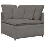Casa si Gradina - Mobilier - Canapele si coltare - Canapele - Canapea modulara cu perne, gri deschis, tesatura velur - Infinity.ro