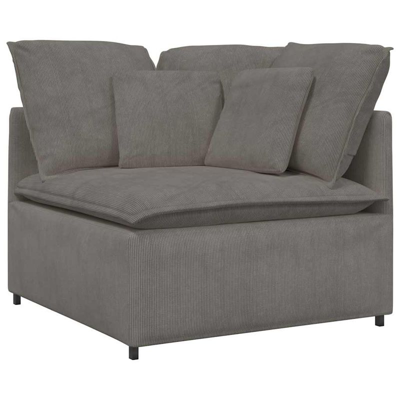 Casa si Gradina - Mobilier - Canapele si coltare - Canapele - Canapea modulara cu perne, gri deschis, tesatura velur - Infinity.ro