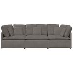 Casa si Gradina - Mobilier - Canapele si coltare - Canapele - Canapea modulara cu perne, gri deschis, tesatura velur - Infinity.ro