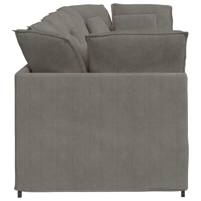 Casa si Gradina - Mobilier - Canapele si coltare - Canapele - Canapea modulara cu perne, gri deschis, tesatura velur - Infinity.ro