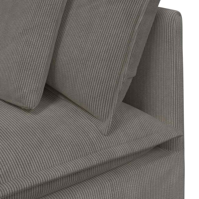 Casa si Gradina - Mobilier - Canapele si coltare - Canapele - Canapea modulara cu perne, gri deschis, tesatura velur - Infinity.ro