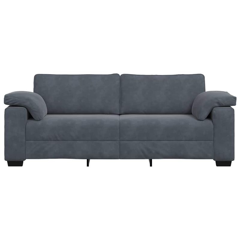 Casa si Gradina - Mobilier - Canapele si coltare - Canapele - Canapea cu 3 locuri gri inchis 178 cm catifea - Infinity.ro