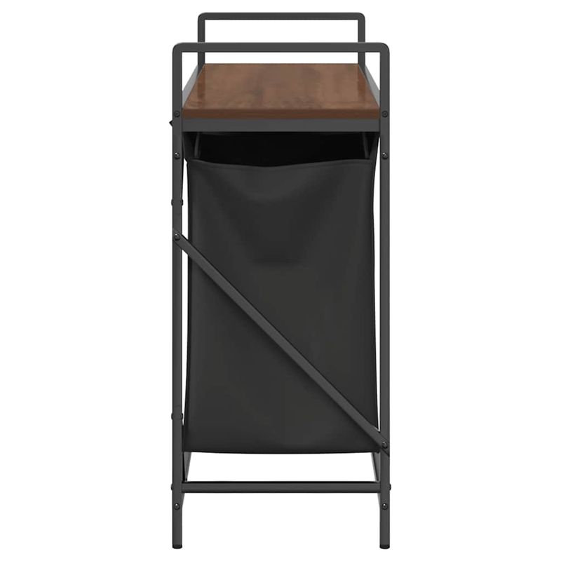 Casa si Gradina - Sanitare - Suporturi si accesorii baie - Accesorii baie - Cos de rufe 2 compartimente cu raft stejar maro - Infinity.ro