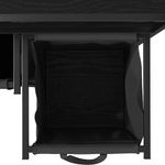 Casa si Gradina - Sanitare - Suporturi si accesorii baie - Accesorii baie - Cos de rufe 2 compartimente cu rafturi stejar negru - Infinity.ro