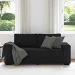 Casa si Gradina - Mobilier - Canapele si coltare - Canapele - Canapea cu 2 locuri negru 140 cm stofa - Infinity.ro