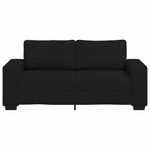 Casa si Gradina - Mobilier - Canapele si coltare - Canapele - Canapea cu 2 locuri negru 140 cm stofa - Infinity.ro