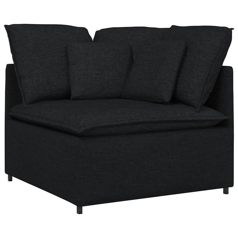 Casa si Gradina - Mobilier - Canapele si coltare - Canapele - Canapea modulara cu perne, negru, textil - Infinity.ro