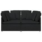 Casa si Gradina - Mobilier - Canapele si coltare - Canapele - Canapea modulara cu perne, negru, textil - Infinity.ro