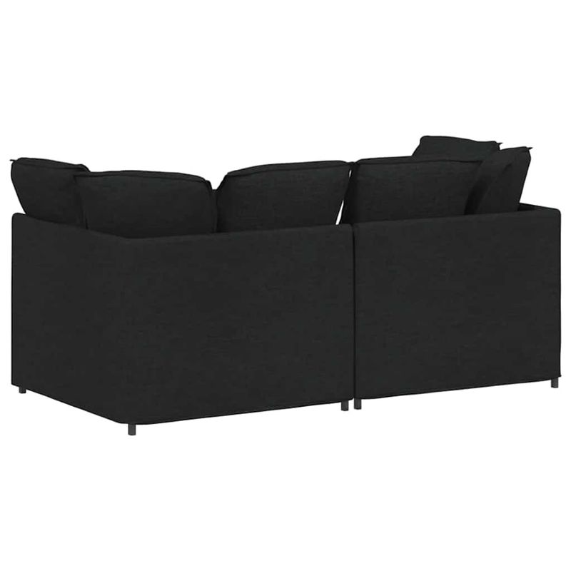 Casa si Gradina - Mobilier - Canapele si coltare - Canapele - Canapea modulara cu perne, negru, textil - Infinity.ro