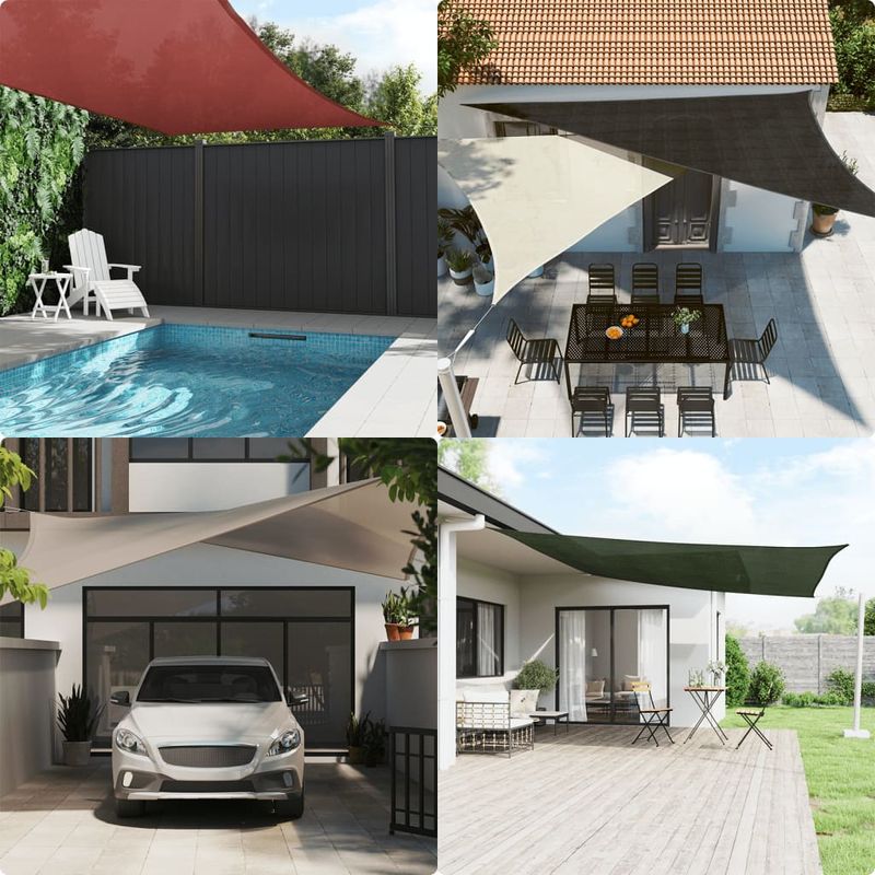 Casa si Gradina - Gradina si terasa - Umbrele si pavilioane - Umbrele - Panza parasolar gri deschis 4x4x5,8m HDPE 160 g/m² triunghiular - Infinity.ro