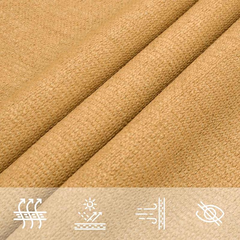 Casa si Gradina/Gradina si terasa/Umbrele si pavilioane/Umbrele - Panza parasolar, nisipiu, triunghiular, 5x5x6 m, HDPE, 160 g/m² - Infinity.ro