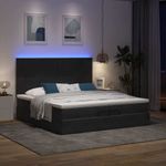 Casa si Gradina - Mobilier - Paturi si accesorii - Paturi - Cadru de pat otoman cu saltele, catifea neagra 200x200cm - Infinity.ro