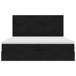 Casa si Gradina - Mobilier - Paturi si accesorii - Paturi - Cadru de pat otoman cu saltele, catifea neagra 200x200cm - Infinity.ro