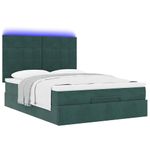 Casa si Gradina - Mobilier - Paturi si accesorii - Paturi - Cadru de pat otoman cu saltele, catifea verde inchis 140x190cm - Infinity.ro