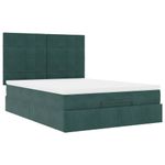 Casa si Gradina - Mobilier - Paturi si accesorii - Paturi - Cadru de pat otoman cu saltele, catifea verde inchis 140x190cm - Infinity.ro