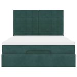 Casa si Gradina - Mobilier - Paturi si accesorii - Paturi - Cadru de pat otoman cu saltele, catifea verde inchis 140x190cm - Infinity.ro