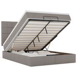 Casa si Gradina - Mobilier - Paturi si accesorii - Paturi - Cadru de pat otoman cu saltea Taupe 140x190cm Material - Infinity.ro