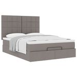 Casa si Gradina - Mobilier - Paturi si accesorii - Paturi - Cadru de pat otoman cu saltea Taupe 140x190cm Material - Infinity.ro