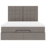 Casa si Gradina - Mobilier - Paturi si accesorii - Paturi - Cadru de pat otoman cu saltea Taupe 140x190cm Material - Infinity.ro