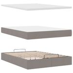 Casa si Gradina - Mobilier - Paturi si accesorii - Paturi - Cadru de pat otoman cu saltea Taupe 140x190cm Material - Infinity.ro