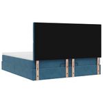Casa si Gradina - Mobilier - Paturi si accesorii - Paturi - Cadru de pat otoman saltele Albastru inchis 200x200cm catifea - Infinity.ro