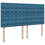 Casa si Gradina - Mobilier - Paturi si accesorii - Paturi - Cadru de pat otoman saltele Albastru inchis 200x200cm catifea - Infinity.ro