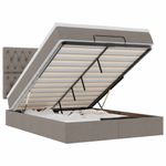 Casa si Gradina - Mobilier - Paturi si accesorii - Paturi - Cadru de pat otoman cu saltea Taupe 140x190cm Material - Infinity.ro