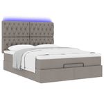 Casa si Gradina - Mobilier - Paturi si accesorii - Paturi - Cadru de pat otoman cu saltea Taupe 140x190cm Material - Infinity.ro