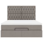 Casa si Gradina - Mobilier - Paturi si accesorii - Paturi - Cadru de pat otoman cu saltea Taupe 140x190cm Material - Infinity.ro
