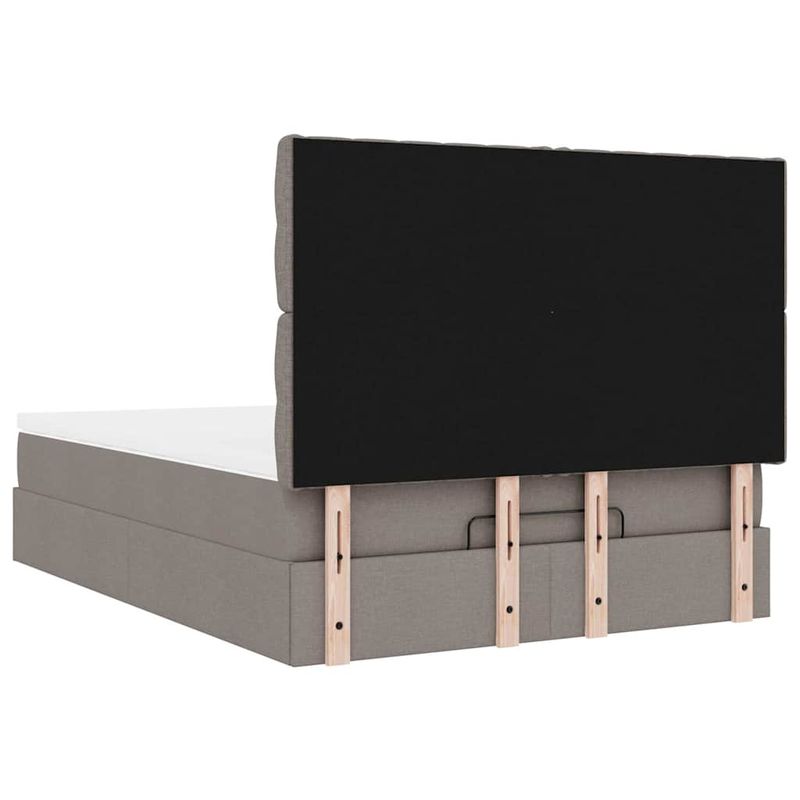 Casa si Gradina - Mobilier - Paturi si accesorii - Paturi - Cadru de pat otoman cu saltea Taupe 140x190cm Material - Infinity.ro