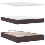 Casa si Gradina - Mobilier - Paturi si accesorii - Paturi - Cadru de pat otoman cu saltea tesatura maro inchis 140x190cm - Infinity.ro