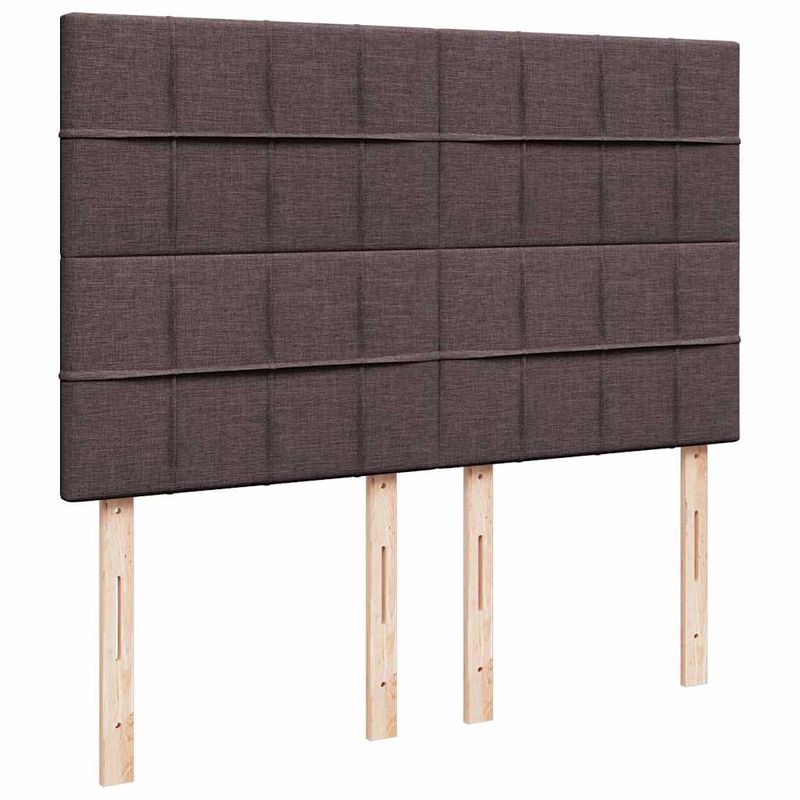Casa si Gradina - Mobilier - Paturi si accesorii - Paturi - Cadru de pat otoman cu saltea tesatura maro inchis 140x190cm - Infinity.ro