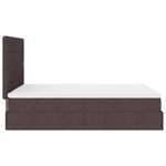 Casa si Gradina - Mobilier - Paturi si accesorii - Paturi - Cadru de pat otoman cu saltea tesatura maro inchis 140x190cm - Infinity.ro