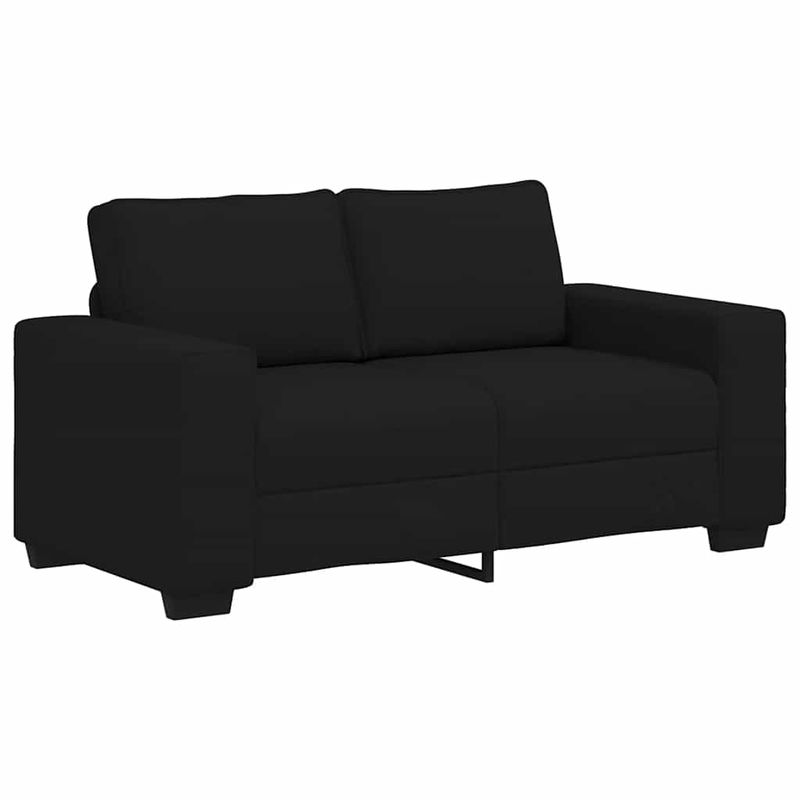 Casa si Gradina - Mobilier - Seturi de mobilier - Seturi living - Set de canapele cu perne, 3 piese, negru, textil - Infinity.ro