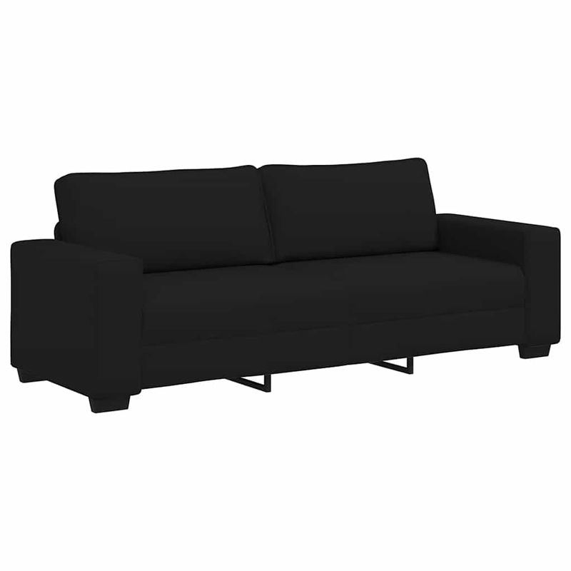 Casa si Gradina - Mobilier - Seturi de mobilier - Seturi living - Set de canapele cu perne, 3 piese, negru, textil - Infinity.ro