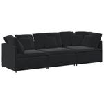 Casa si Gradina - Mobilier - Canapele si coltare - Canapele - Canapea modulara cu perne, negru, catifea - Infinity.ro