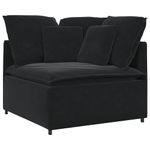 Casa si Gradina - Mobilier - Canapele si coltare - Canapele - Canapea modulara cu perne, negru, catifea - Infinity.ro