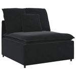 Casa si Gradina - Mobilier - Canapele si coltare - Canapele - Canapea modulara cu perne, negru, catifea - Infinity.ro