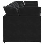 Casa si Gradina - Mobilier - Canapele si coltare - Canapele - Canapea modulara cu perne, negru, catifea - Infinity.ro