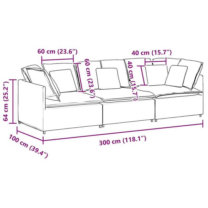 Casa si Gradina - Mobilier - Canapele si coltare - Canapele - Canapea modulara cu perne, negru, catifea - Infinity.ro